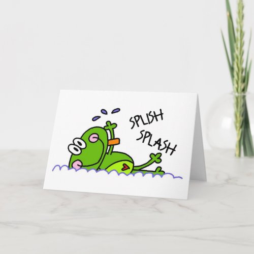 Froggie Swimmer Card