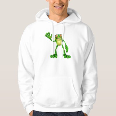Froggie the Cute Cartoon Waving Frog