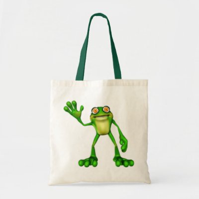 Froggie the Cute Cartoon Waving Frog