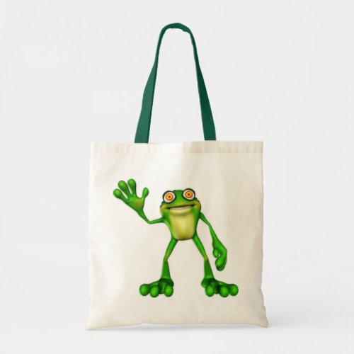 Froggie the Cute Cartoon Waving Frog