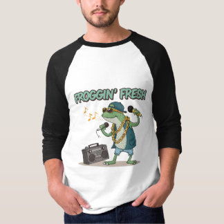 Froggin’ Fresh – Funky Frog Rapper Hip-Hop Humor T-Shirt
