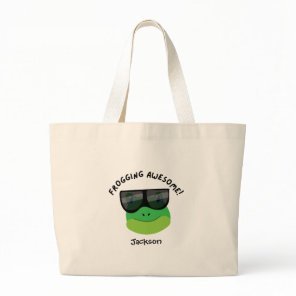 Frogging Awesome Large Tote Bag