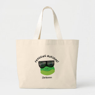 Frogging Awesome Large Tote Bag