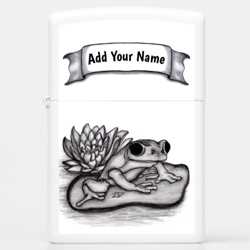 Froggy  Add Your Name Zippo Lighter
