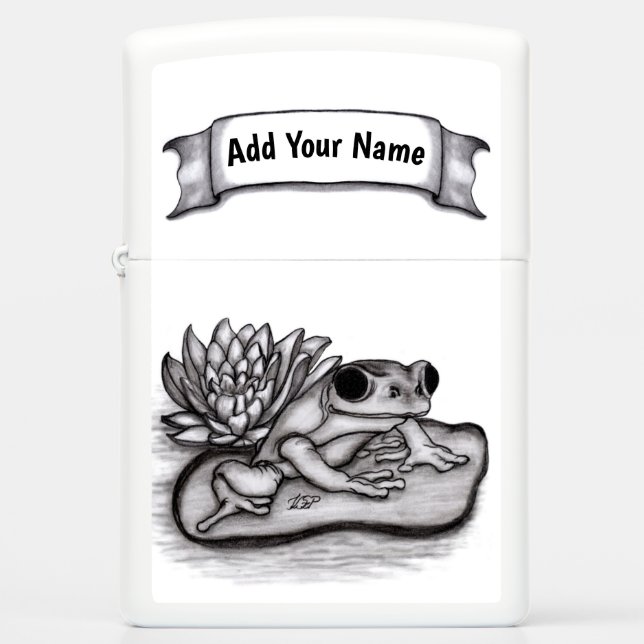 Froggy , Add Your Name Zippo Lighter (Front)