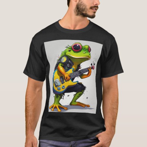 Froggy Band Jam Tees Ribbiting Rhythms Await T_Shirt