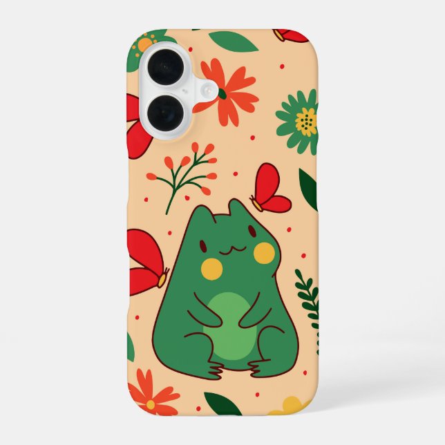 Froggy Bloom Springtime Vibes Iphone Case (Back)