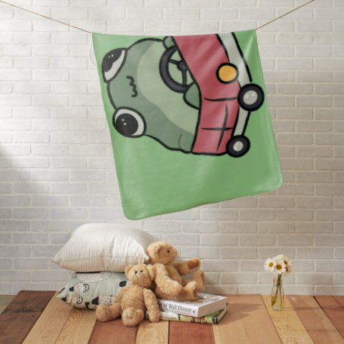 Froggy Car Baby Blanket