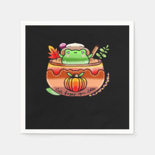 Froggy Delight Pumpkin Spice Latte Season Napkins