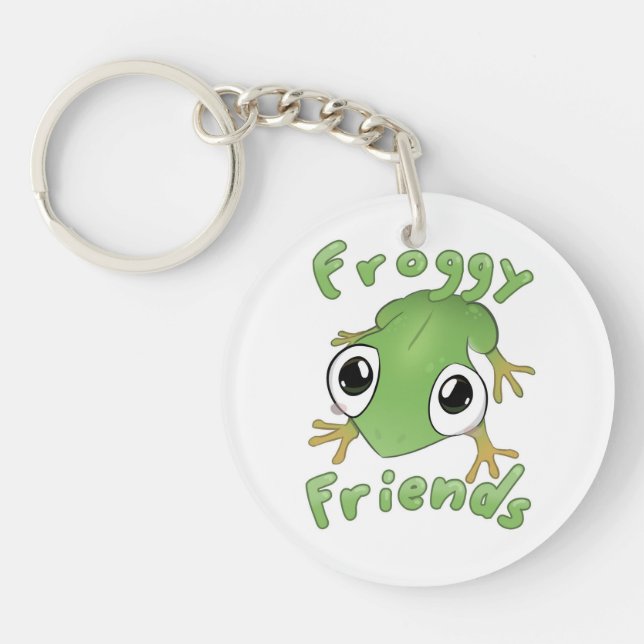 Froggy Friends Acrylic Keychain (Front)