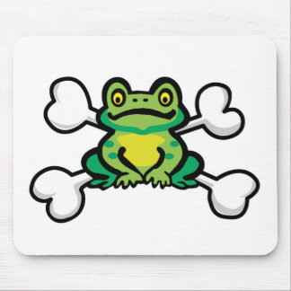 froggy frog Skull and Crossbones Mouse Pad