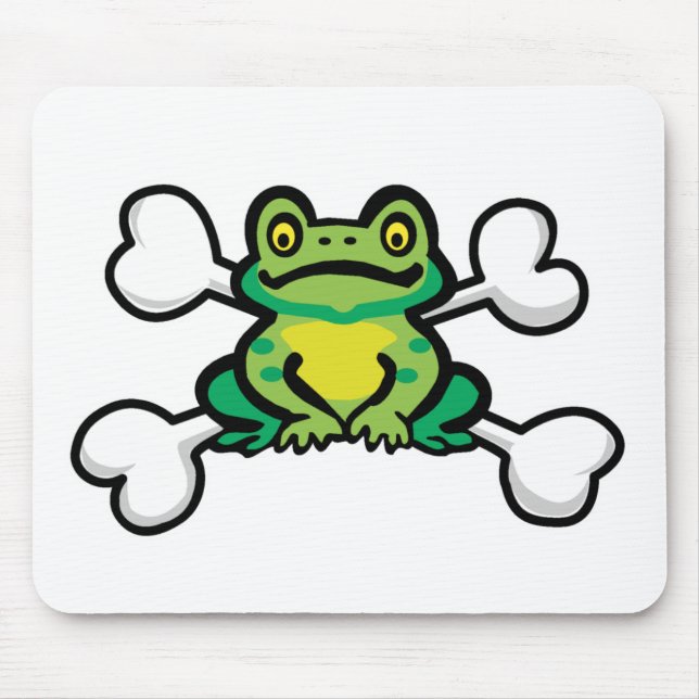 froggy frog Skull and Crossbones Mouse Pad (Front)