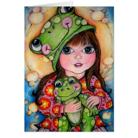 Froggy Fun - Ribbit - Frog Design Cards (Front)