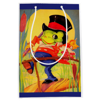 Froggy gone a-courtin’ medium gift bag
