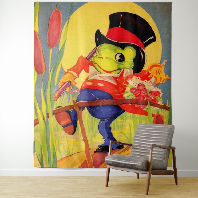 Froggy gone a-courtin’ tapestry (In Situ)