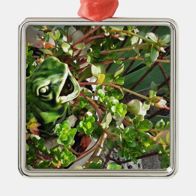Froggy Metal Ornament (Front)