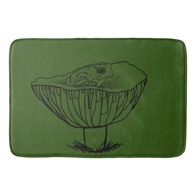 Froggy on a Mushroom Bath Mat (Front)