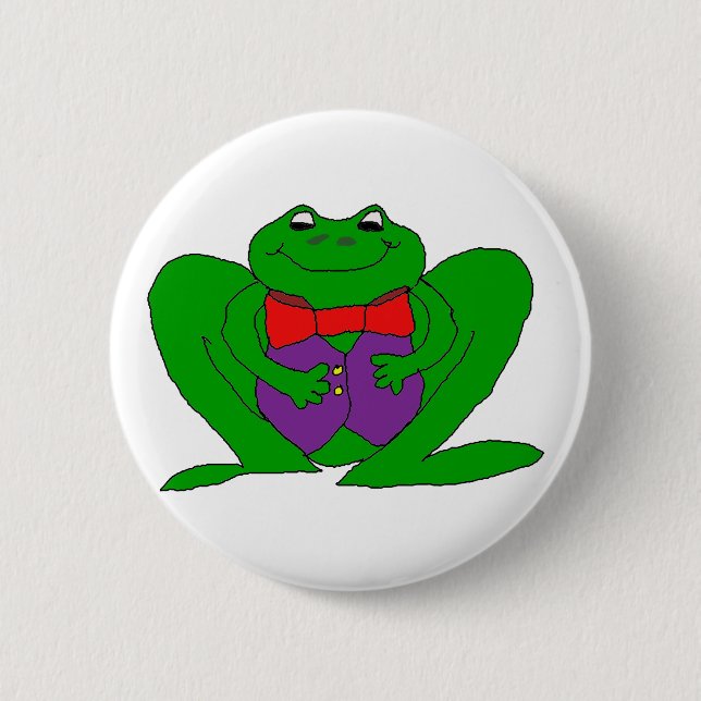Froggy Pinback Button (Front)