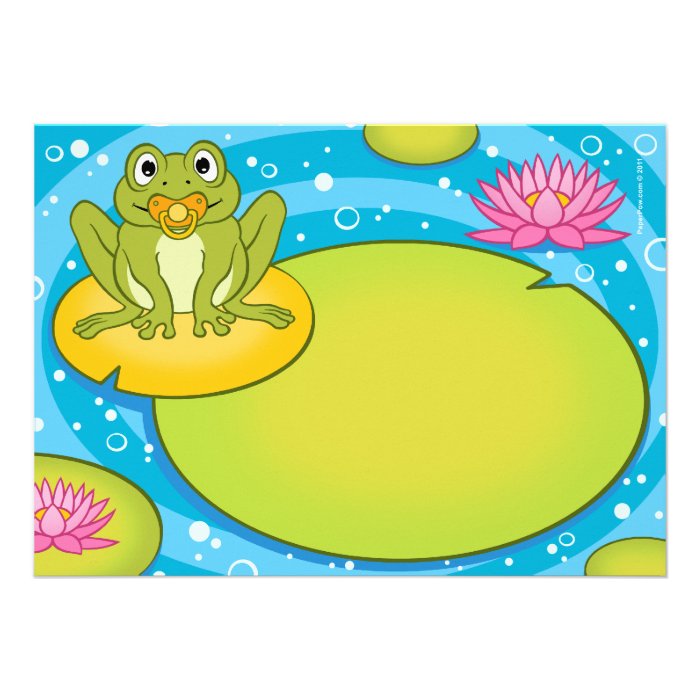 Froggy Pond Baby Shower Invitations