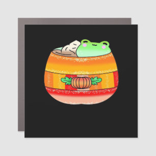 Froggy Pumpkin Spice Potion Latte Lover Car Magnet