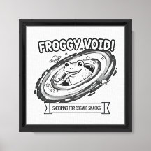 Froggy Void Funny Space Frog Cartoon