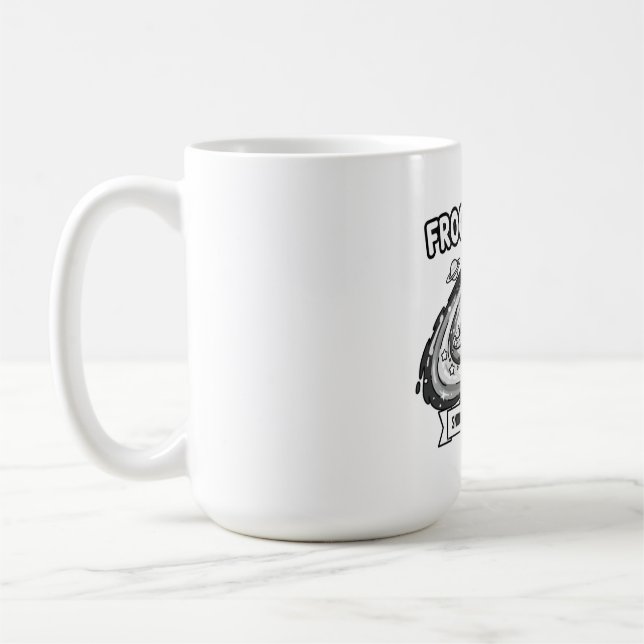 Froggy Void Funny Space Frog Cartoon Coffee Mug (Left)