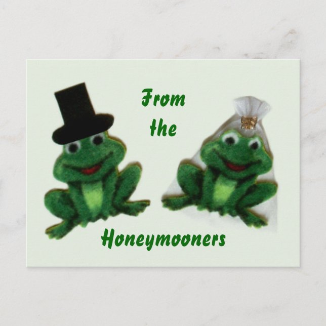 Froggy Wedding - Honeymooners Postcard (Front)