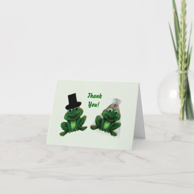 Froggy Wedding Thank You Notes (Front)