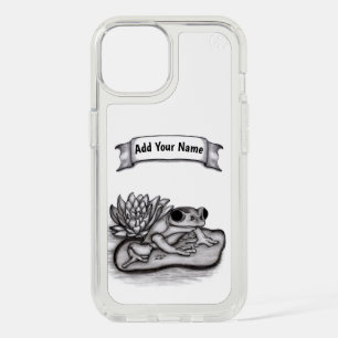 Froggy with Lotus Flower , Add Your Name iPhone 15 Case