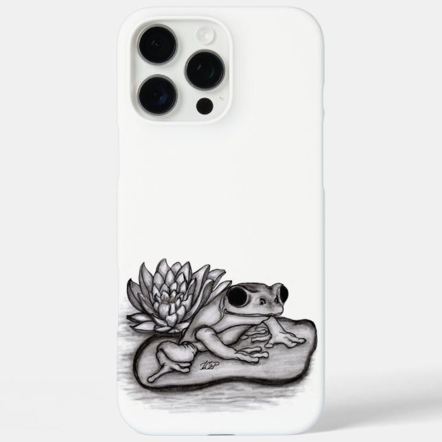 Froggy with Lotus Flower Case-Mate iPhone Case (Back)
