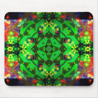 Frogiana : Green Red Geometric Arts Mousepad