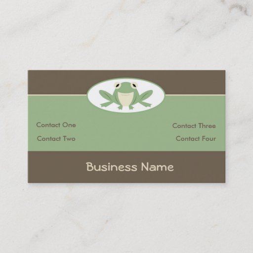 Customizable Froglet Business Cards