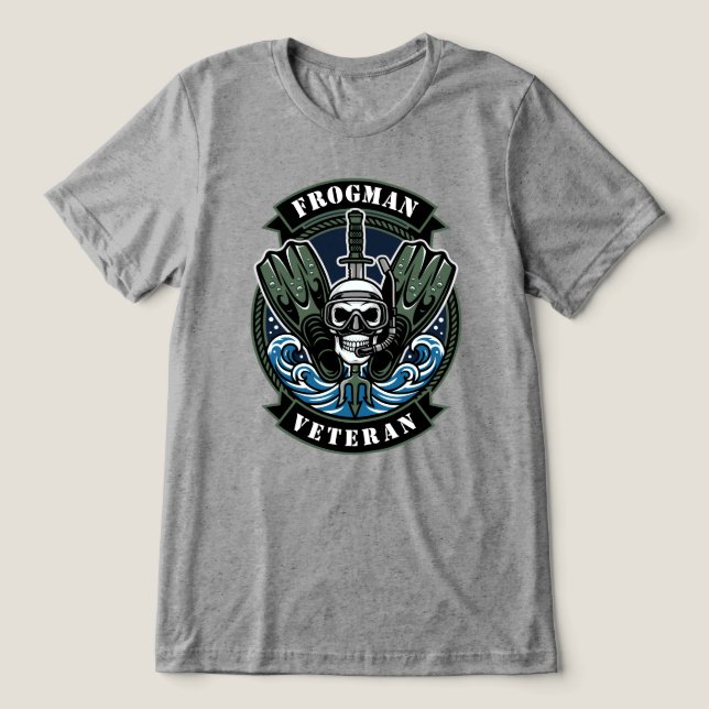 Frogman Veteran Tri-Blend Shirt (Design Front)