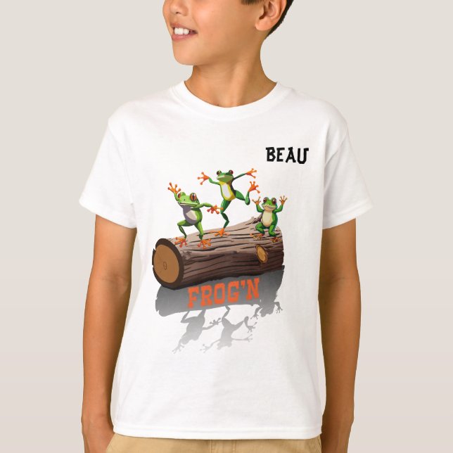 "Frog'n Customizable Boy's T-Shirt (Front)