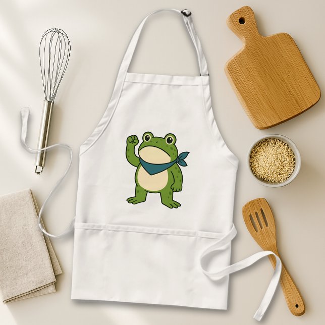 Frogs Against Fascism Portland Frog Protest Adult Apron (Creator Uploaded)