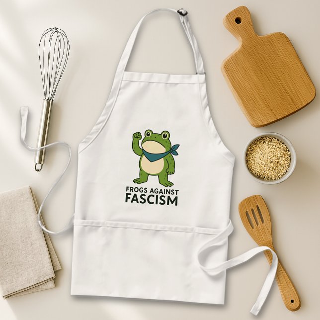 Frogs Against Fascism Portland Frog Protest Adult Apron (Creator Uploaded)