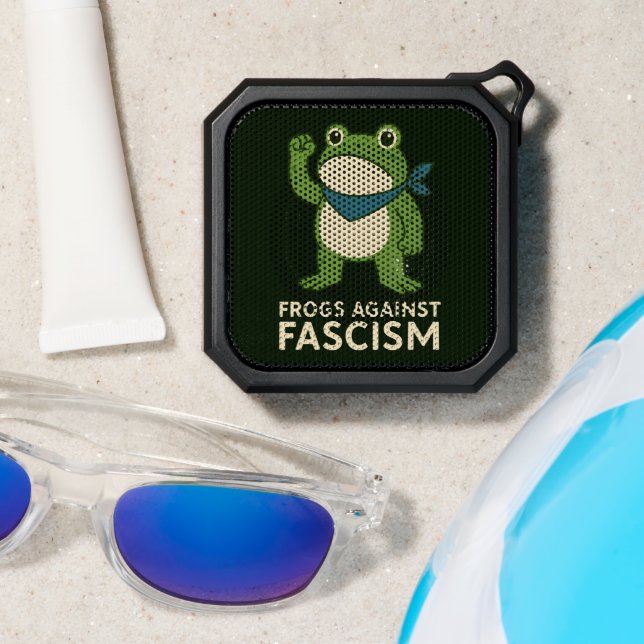 Frogs Against Fascism Portland Frog Protest Bluetooth Speaker (Insitu(Beach))