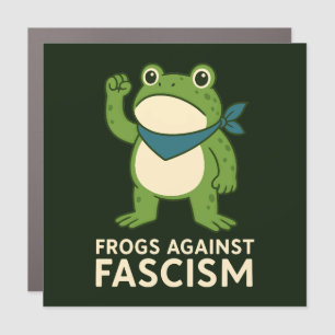 Frogs Against Fascism Portland Frog Protest Car Magnet