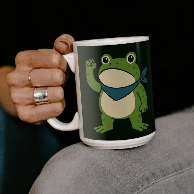 Frogs Against Fascism Portland Frog Protest Coffee Mug (Creator Uploaded)