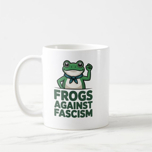 Frogs Against Fascism - Portland Frog Protest, fas Coffee Mug (Left)