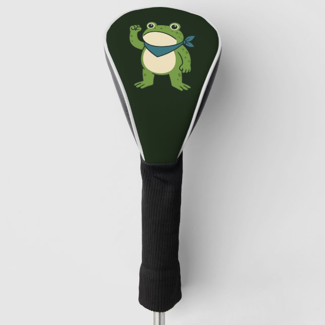 Frogs Against Fascism Portland Frog Protest Golf Head Cover (Front)