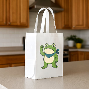 Frogs Against Fascism Portland Frog Protest Grocery Bag