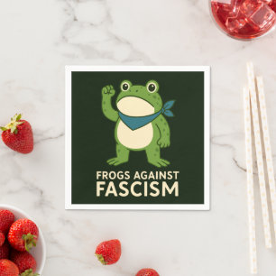 Frogs Against Fascism Portland Frog Protest Napkins