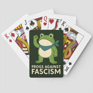 Frogs Against Fascism Portland Frog Protest Poker Cards