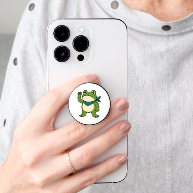 Frogs Against Fascism Portland Frog Protest PopSocket (Hand)