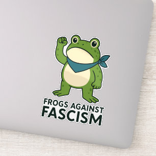 Frogs Against Fascism Portland Frog Protest Sticker