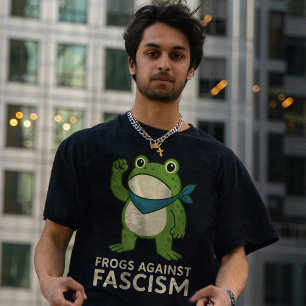 Frogs Against Fascism Portland Frog Protest T-Shirt