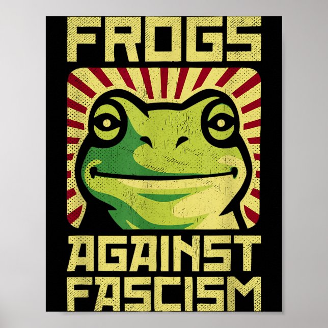 Frogs Against Fascism Protest Democracy Frogtifa L Poster (Front)