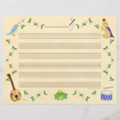 Frogs and Bunnies Music Manuscript Paper (Front)