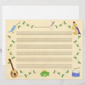 Frogs and Bunnies Music Manuscript Paper (Front/Back)